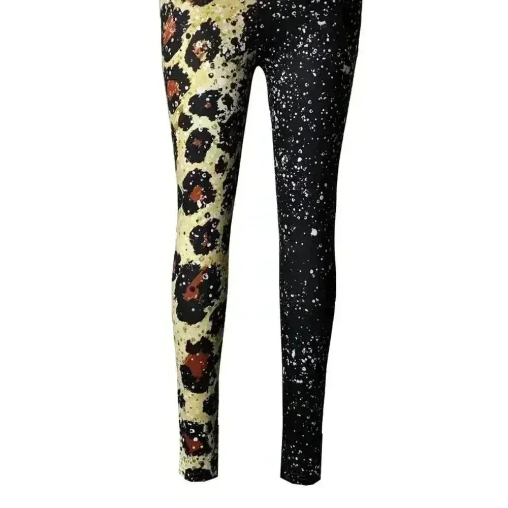 Leopard Print Skinny Leggings (Color: Leopard)